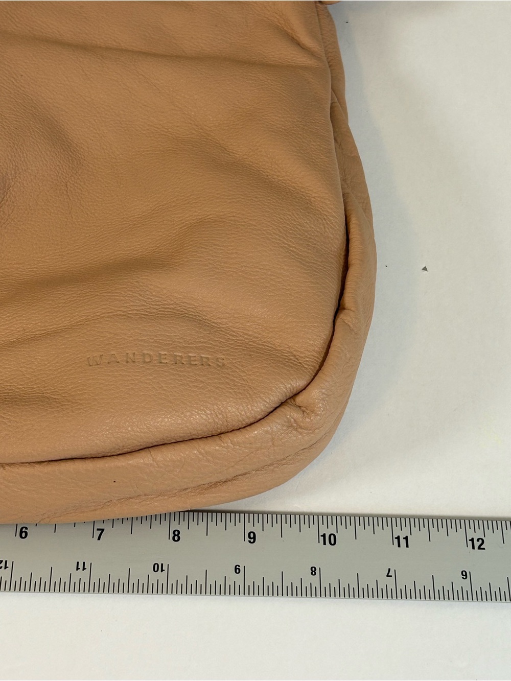 Classic Wanderers Travel Co. Crossbody Bag in blush made w/ genuine leather - Picture 8 of 12